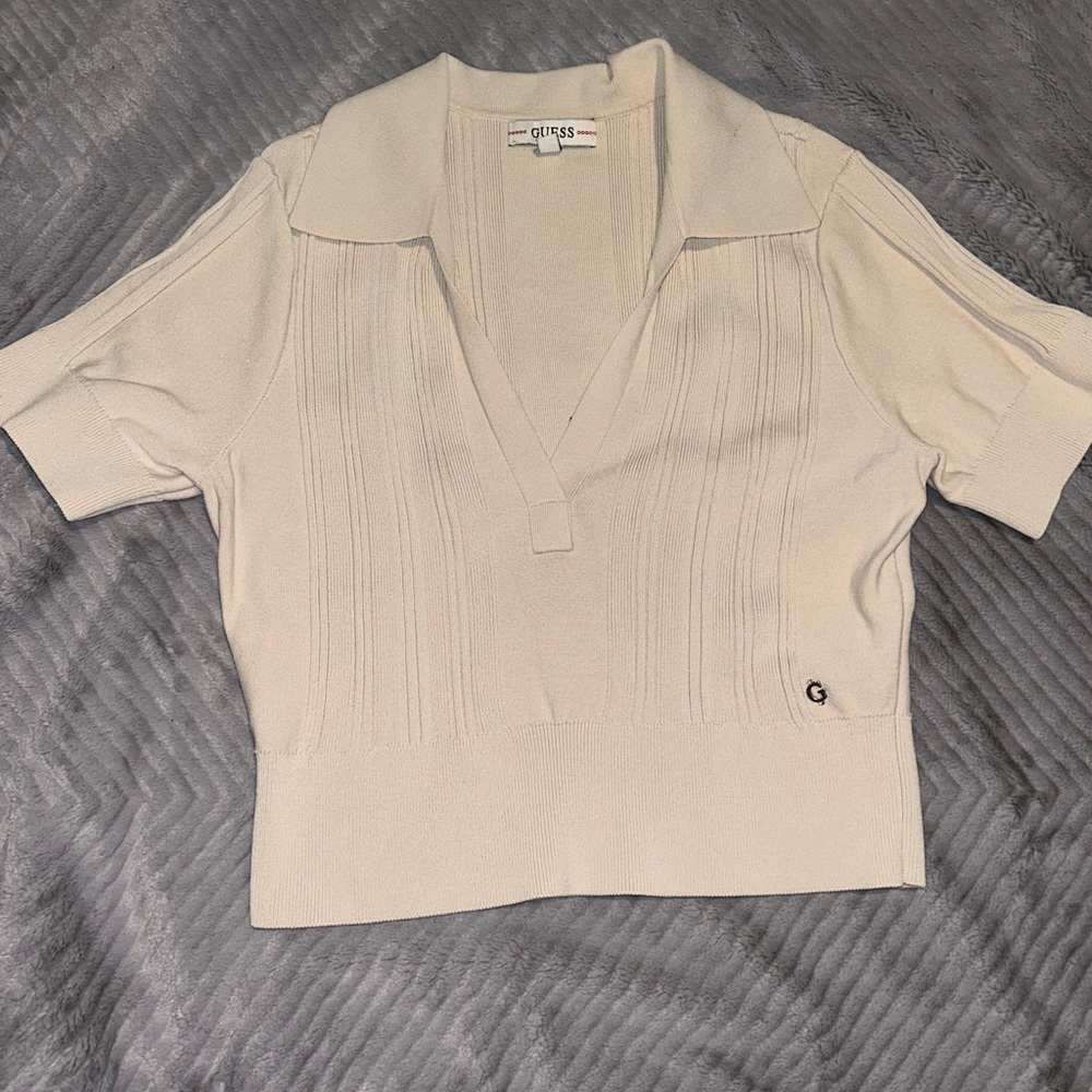 GUESS polo crop top
